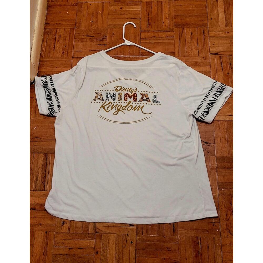 Disney Parks Animal Kingdom Plus Size 2X Shirt With Mickey Mouse On Front Vneck